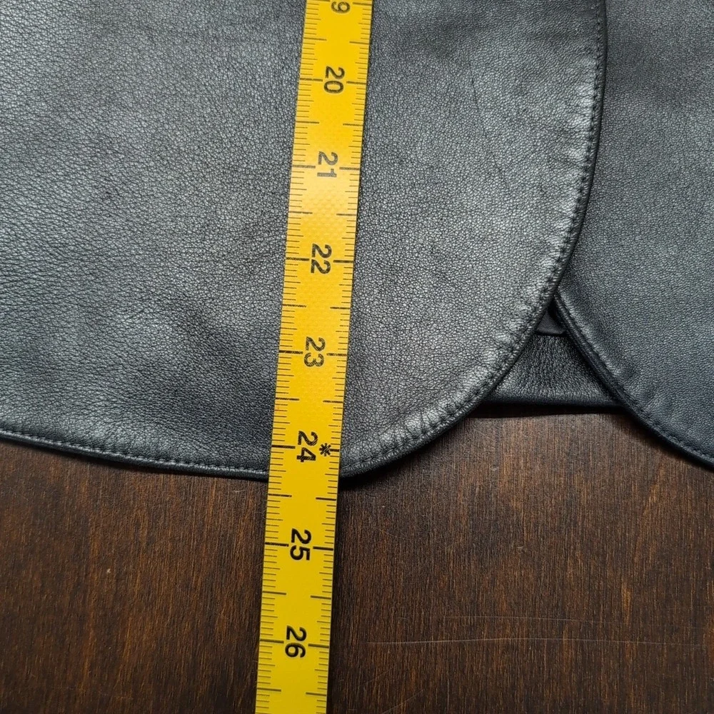Lafayette 148 New York Leather Jacket Blazer Silver Size 6 Single Button Pockets
